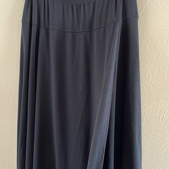 Worthington stretch black mock wrap skirt, polyester rayon spandex, blend size L - Picture 5 of 11
